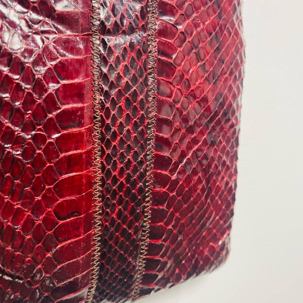 Authentic Python Burgundy Red Purple Brown Crossb… - image 6